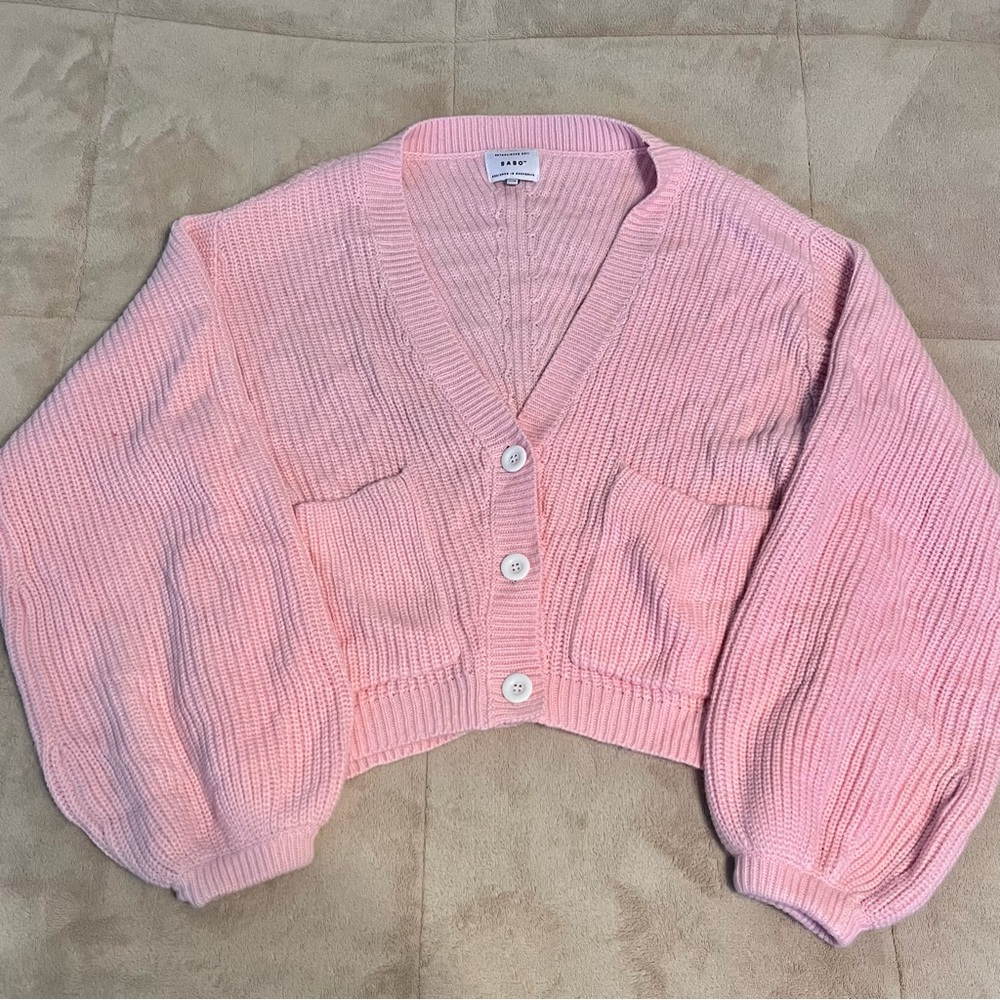 Sabo Ellis pink oversized cardigan xs